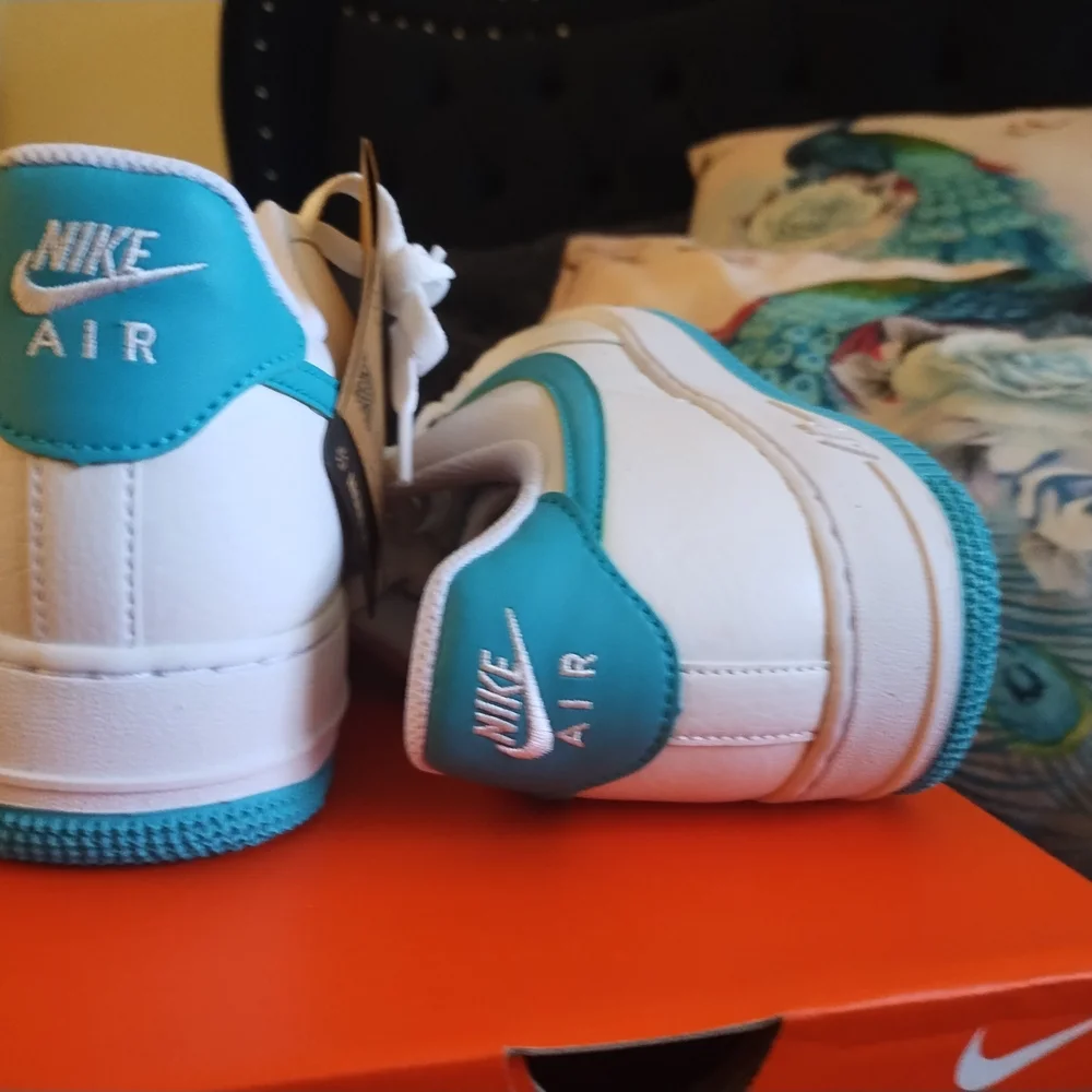 White and Teal Sneakers - Picture 8 of 8